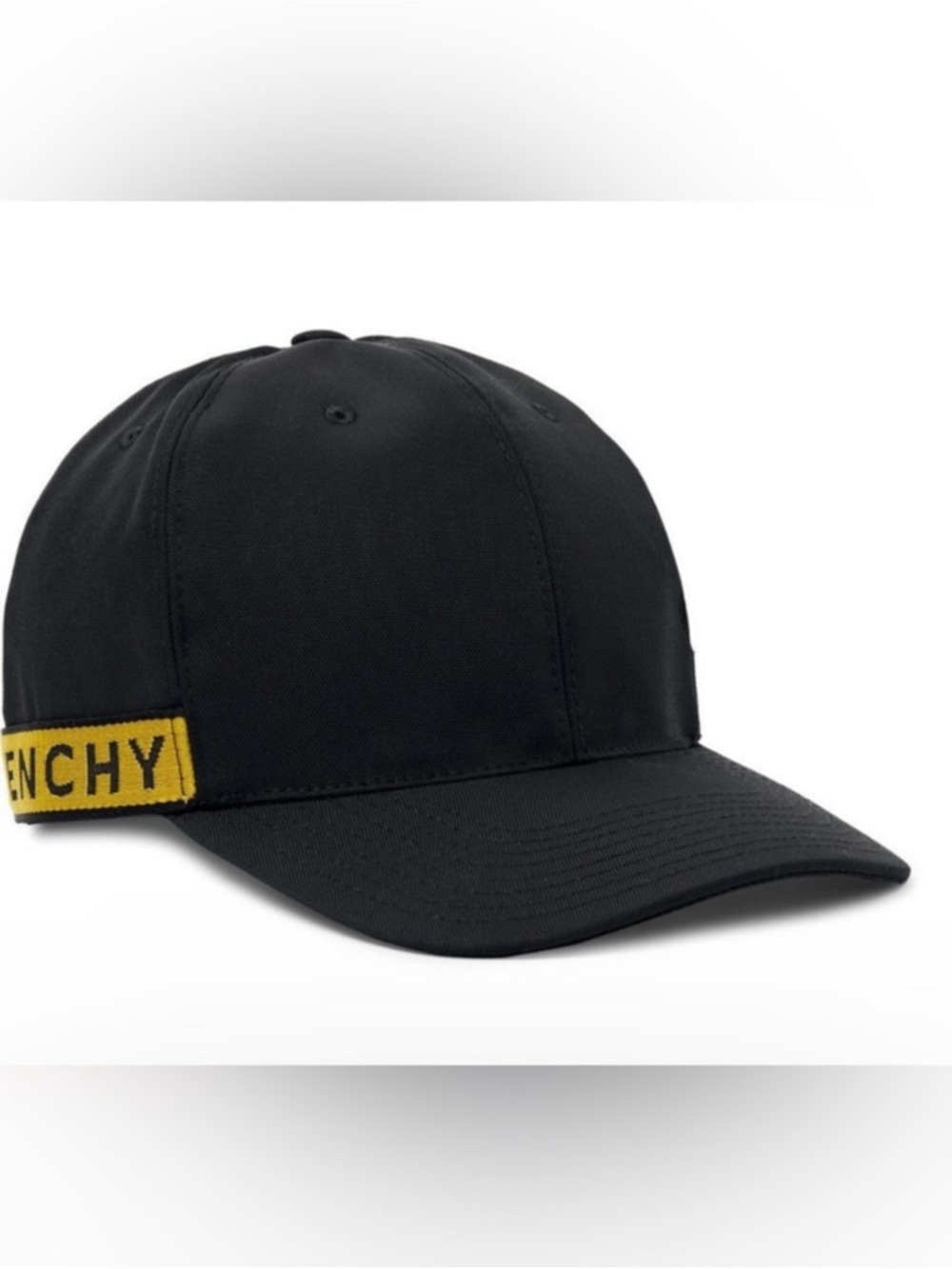 Givenchy Black Cap with Yellow Logo Patch